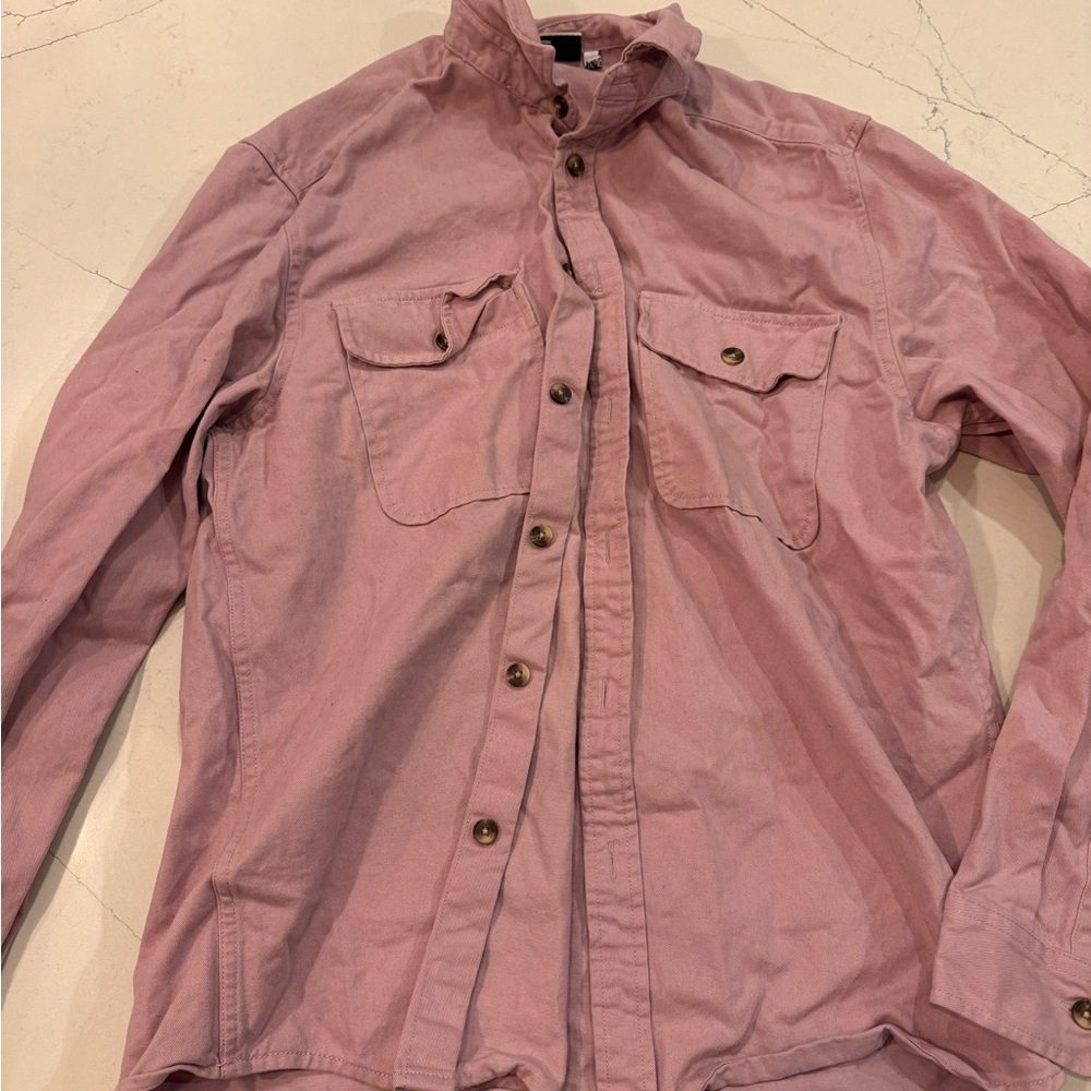 Men’s Pink Button-Up Shirt